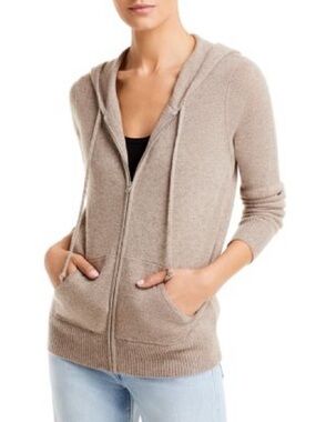 C by Bloomingdale's Cashmere Zip Hoodie size s